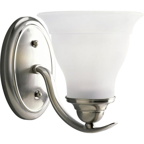 Progress Trinity P3190 09 BATH BRKT 1 100 Watt MED in Brushed Nickel Finish Model: P3190-09