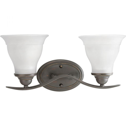 Progress Trinity P3191 09 BATH BRKT 2 100 Watt MED in Brushed Nickel Finish Model: P3191-09