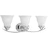 Progress Trinity P3192 09 BATH BRKT 3 100 Watt MED in Brushed Nickel Finish Model: P3192-09