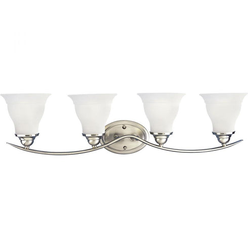 Progress Trinity P3193 09 BATH BRKT 4 100 Watt MED in Brushed Nickel Finish Model: P3193-09