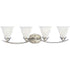Progress Trinity P3193 09 BATH BRKT 4 100 Watt MED in Brushed Nickel Finish Model: P3193-09