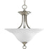 Progress Trinity P3473 09 2 100 Watt MED SEMI FLSH CONVERT in Brushed Nickel Finish Model: P3473-09
