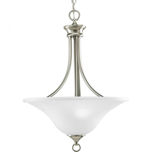 Progress Trinity P3474 09 HAL FOYER 3 100 Watt MED in Brushed Nickel Finish Model: P3474-09