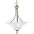 Progress Trinity P3474 09 HAL FOYER 3 100 Watt MED in Brushed Nickel Finish Model: P3474-09