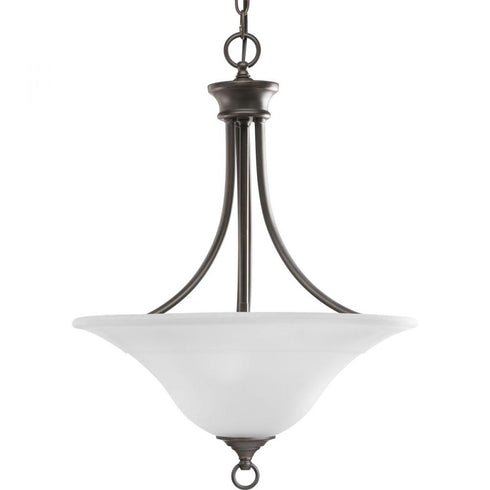 Progress Trinity P3474 09 HAL FOYER 3 100 Watt MED in Brushed Nickel Finish Model: P3474-09