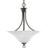 Progress Trinity P3474 09 HAL FOYER 3 100 Watt MED in Brushed Nickel Finish Model: P3474-09