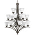 Progress Trinity P4365 09 15 75 Watt MED CHAND in Brushed Nickel Finish Model: P4365-09