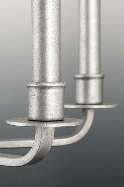 Progress Turnbury P4760 141 4 60 Watt CAND CHANDELIER in Galvanized Finish Finish Model: P4760-141