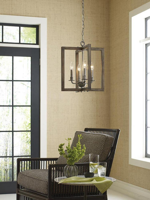 Progress Turnbury P4760 141 4 60 Watt CAND CHANDELIER in Galvanized Finish Finish Model: P4760-141