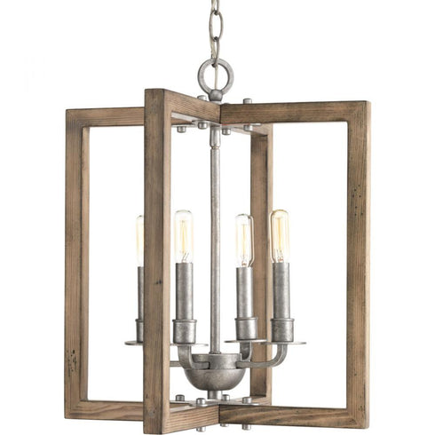 Progress Turnbury P4760 141 4 60 Watt CAND CHANDELIER in Galvanized Finish Finish Model: P4760-141