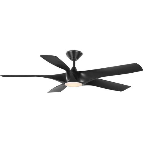 Progress Vernal P250059 031 30 60IN 5 Blade Ceiling Fan in Black Finish Model: P250059-031-30