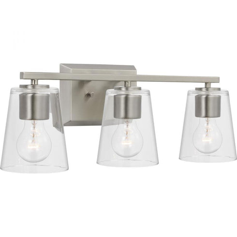 Progress Vertex P300459 009 3 Light BATH in Brushed Nickel Finish Model: P300459-009