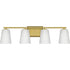 Progress Vertex P300464 009 4 Light BATH in Brushed Nickel Finish Model: P300464-009