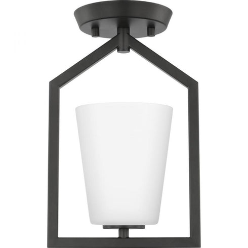 Progress Vertex P350259 009 1 Light SEMI FLUSH in Brushed Nickel Finish Model: P350259-009