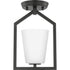 Progress Vertex P350259 009 1 Light SEMI FLUSH in Brushed Nickel Finish Model: P350259-009