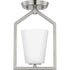 Progress Vertex P350259 009 1 Light SEMI FLUSH in Brushed Nickel Finish Model: P350259-009