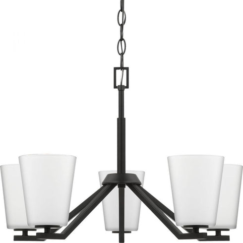 Progress Vertex P400343 009 5 Light CHANDELIER in Brushed Nickel Finish Model: P400343-009