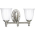 Progress Victorian P3028 09 2 100 Watt MED BATH BRKT in Brushed Nickel Finish Model: P3028-09