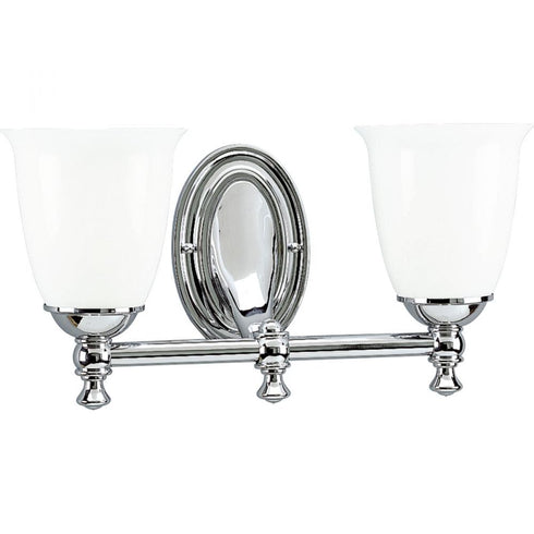 Progress Victorian P3028 09 2 100 Watt MED BATH BRKT in Brushed Nickel Finish Model: P3028-09