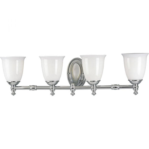 Progress Victorian P3041 09 4 100 Watt MED BATH BRKT in Brushed Nickel Finish Model: P3041-09