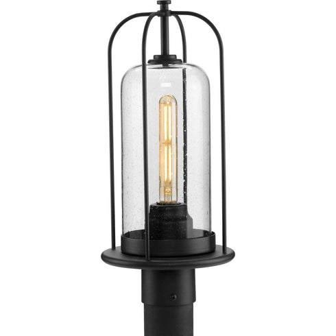 Progress Watch Hill P540292 031 1 60 Watt MED POST LANTERN in Textured Black Finish Model: P540292-031