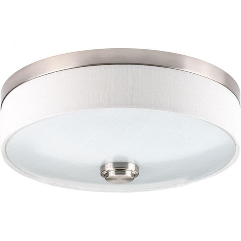 Progress Weaver LED P3610 0930K9 1 17 Watt LED 3000K FLUSH MOUNT in Brushed Nickel Finish Model: P3610-0930K9