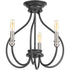 Progress Whisp P350042 143 3 60 Watt MED SEMI FLUSH CONV in Graphite Finish Model: P350042-143
