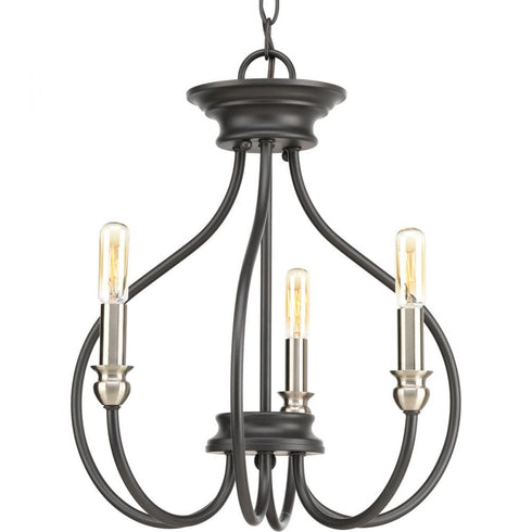 Progress Whisp P350042 143 3 60 Watt MED SEMI FLUSH CONV in Graphite Finish Model: P350042-143