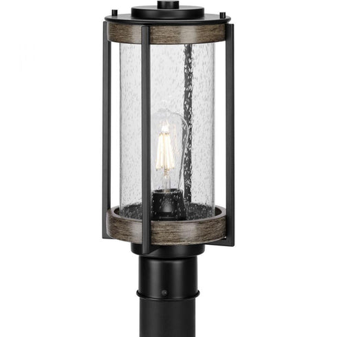 Progress Whitmire P540094 31M 1 100 Watt MED POST LANTERN in Matte Black Finish Model: P540094-31M