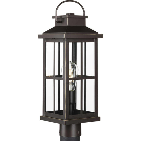 Progress Williamston P540095 020 1 100 Watt MED POST LANTERN in Antique Bronze Finish Model: P540095-020