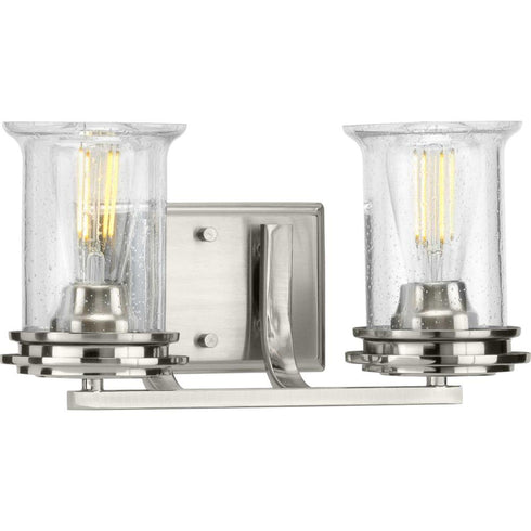 Progress Winslett P300273 009 2 60 Watt BATH BRACKET in Brushed Nickel Finish Model: P300273-009