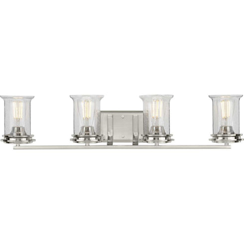 Progress Winslett P300275 009 4 60 Watt MED BATH BRACKET in Brushed Nickel Finish Model: P300275-009