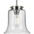 Progress Winslett P500238 009 1 60 Watt MED MINI PENDANT in Brushed Nickel Finish Model: P500238-009