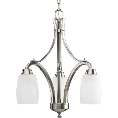 Progress Wisten P4434 09 3 Light CHAND in Brushed Nickel Finish Model: P4434-09