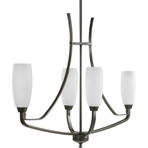 Progress Wisten P4435 09 4 Light LINEAR CHAND in Brushed Nickel Finish Model: P4435-09