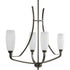 Progress Wisten P4435 09 4 Light LINEAR CHAND in Brushed Nickel Finish Model: P4435-09