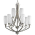 Progress Wisten P4439 09 9 60 Watt CAND CHAND in Brushed Nickel Finish Model: P4439-09
