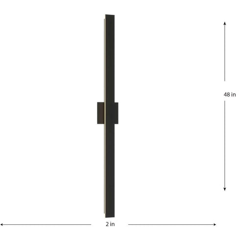 Progress Z-2040 LED Z 2040 Collection LED in Matte Black Contemporary Large Outdoor Wall Light Model: P560369-31M-CS