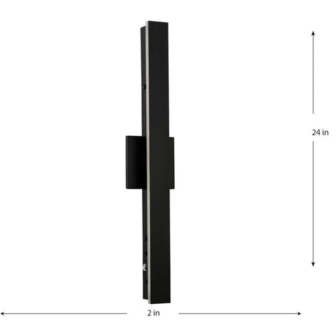 Progress Z-2040 LED Z 2040 Collection LED in Matte Black Contemporary Medium Outdoor Wall Light Model: P560367-31M-CS