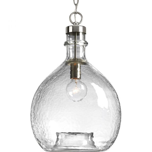 Progress Zin P500064 009 1 100 Watt MED PENDANT in Brushed Nickel Finish Model: P500064-009