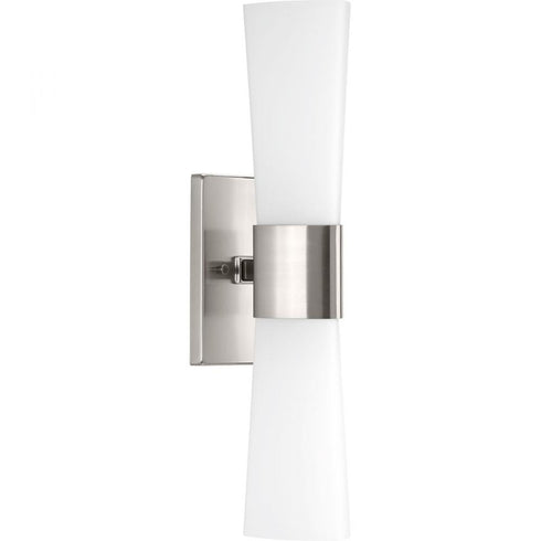Progress Zura P300062 009 2 100 Watt MED BATH BRACKET in Brushed Nickel Finish Model: P300062-009