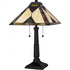 Quoizel Aiden 2 Light in Matte Black Table Lamp Model: TF6816MBK