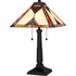 Quoizel Aiden 2 Light in Matte Black Table Lamp Model: TF6816MBK