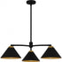 Quoizel Alscott 3 Light in Matte Black Chandelier Model: ALS5032MBK