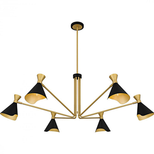 Quoizel Arden 6 Light in Matte Black Chandelier Model: ADN5052MBK