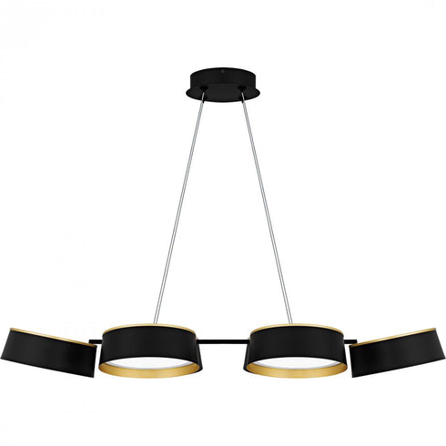 Quoizel Byrnes in Matte Black Linear Chandelier Model: BYS640MBK