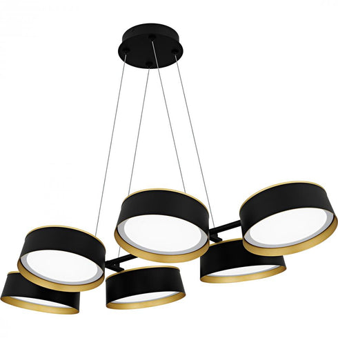 Quoizel Byrnes in Matte Black Linear Chandelier Model: BYS640MBK
