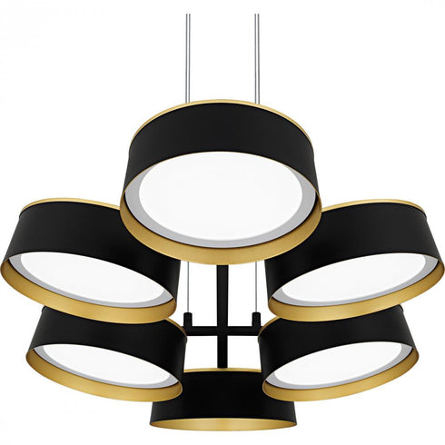 Quoizel Byrnes in Matte Black Linear Chandelier Model: BYS640MBK