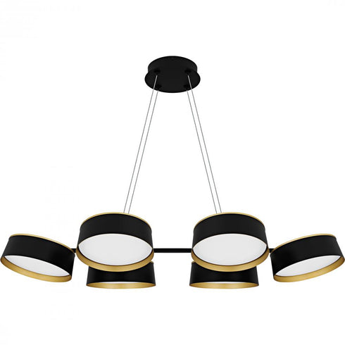 Quoizel Byrnes in Matte Black Linear Chandelier Model: BYS640MBK