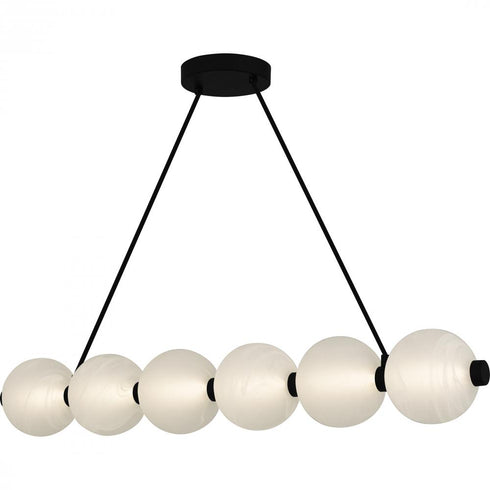 Quoizel Clarendon in Matte Black Linear Chandelier Model: PCCAD144MBK
